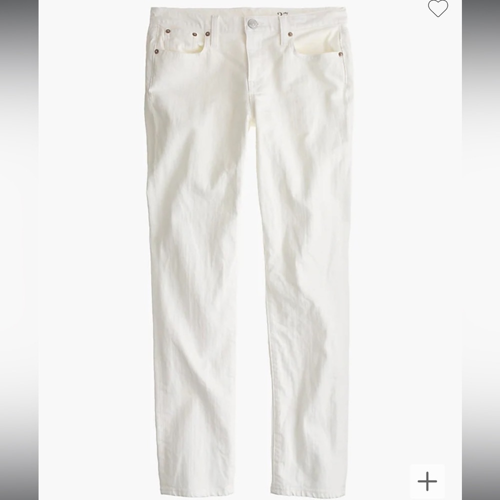 NWT J.Crew White Boyfriend Jeans Size 28 Relaxed Straight Denim Summer